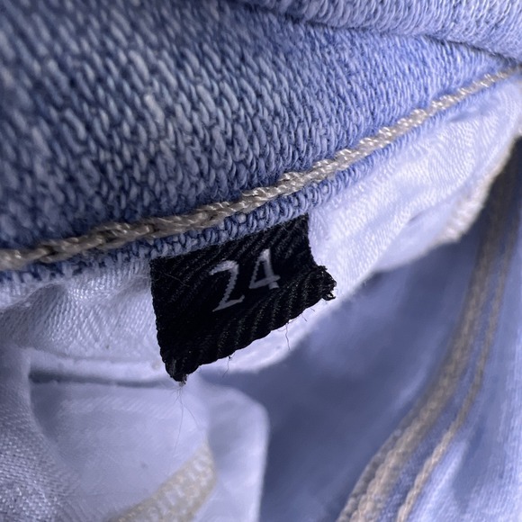 7 For All Mankind Josefina Boyfriend Jeans Womens 24 Stretch Denim Light‎ Wash - Picture 6 of 7